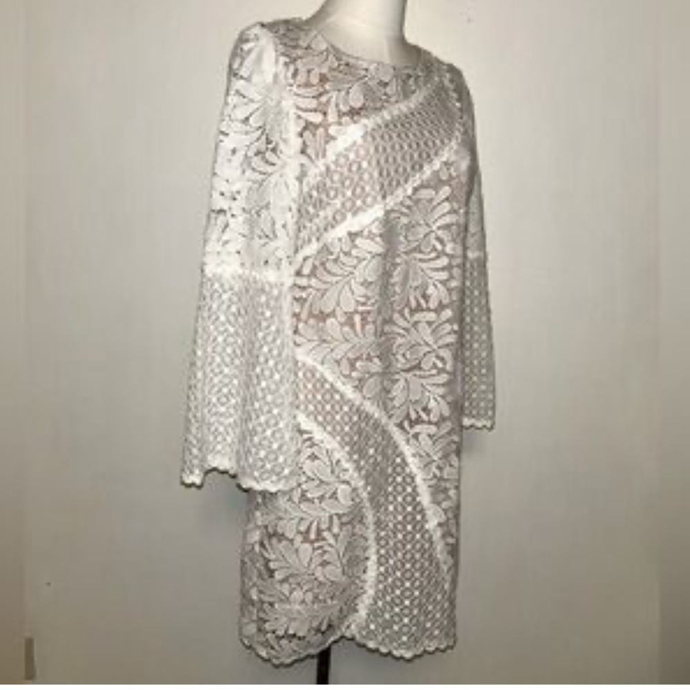 JAX Black Label lace over dress with nude lining!